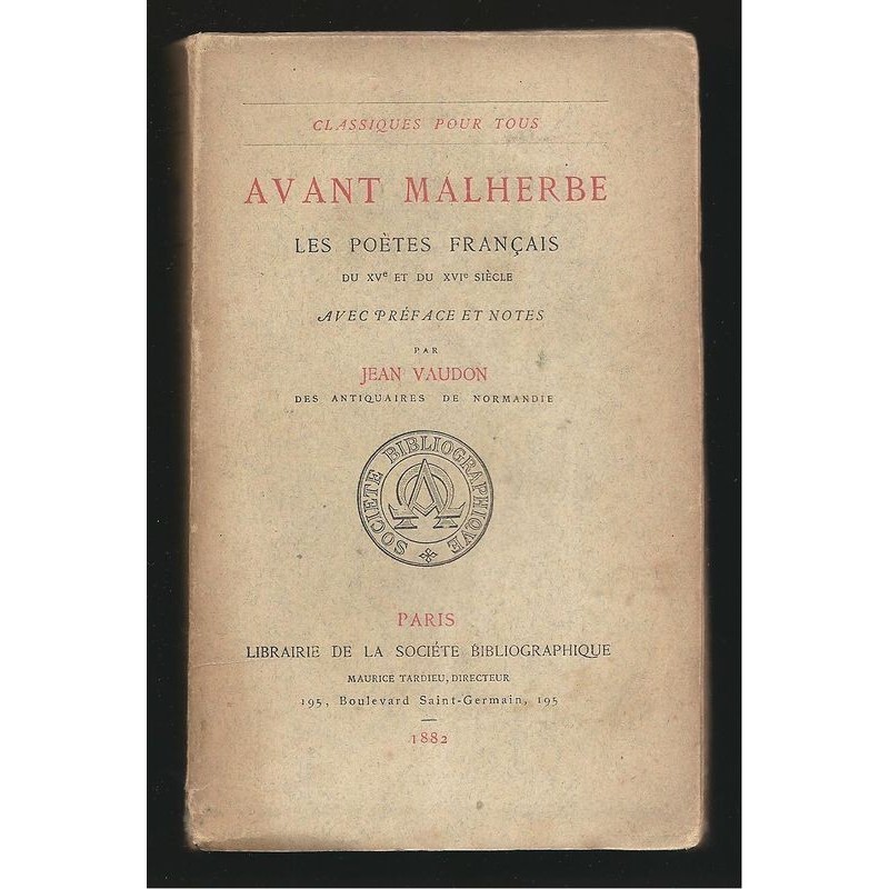 Jean VAUDON : Avant Malherbe