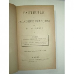  P. : Fauteuils de l' Académie Française