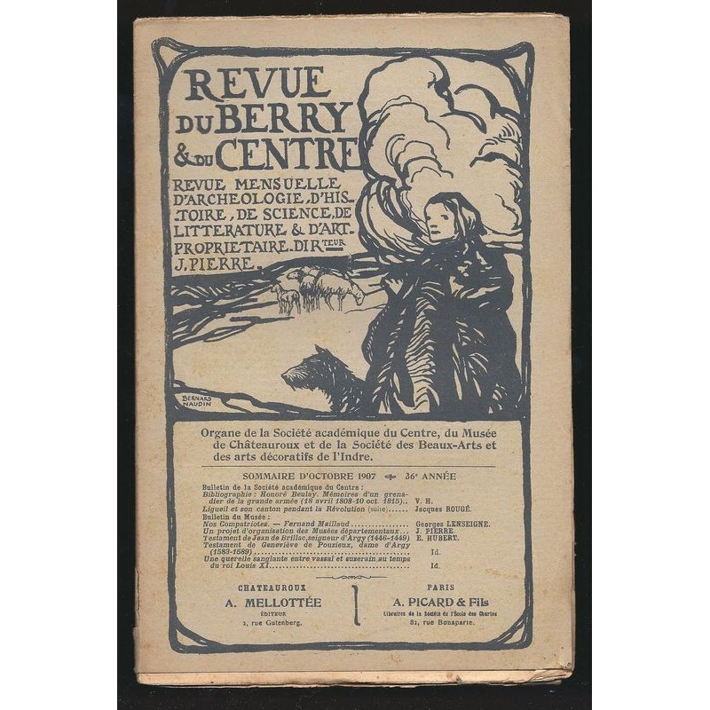 J. PIERRE  : Revue du Berry et du Centre. Octobre 1907.
