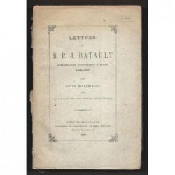 BATAULT Henri : Lettres du R. P. J. Batault