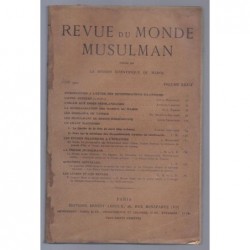 La Mission Scientifique du Maroc : Revue du monde musulman. Tome XXXIX. Edition originale.