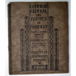 : Catalogue: Balcons et balustrades modernes. Comptoir général des fontes de bâtiment.