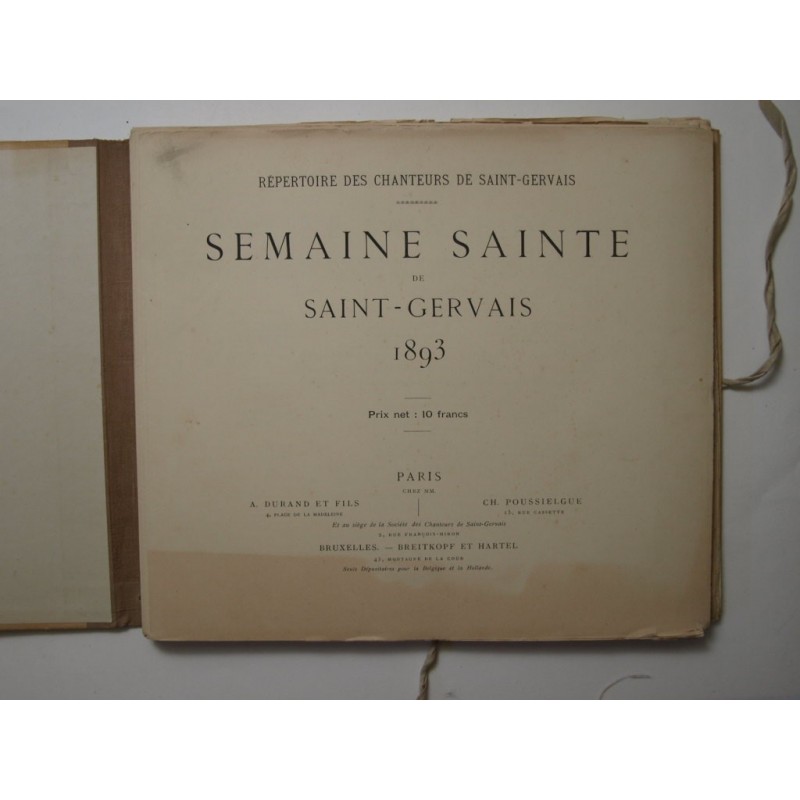 Répertoire des chanteurs de Saint-Gervais : Semaine Sainte de Saint-Gervais 1893
