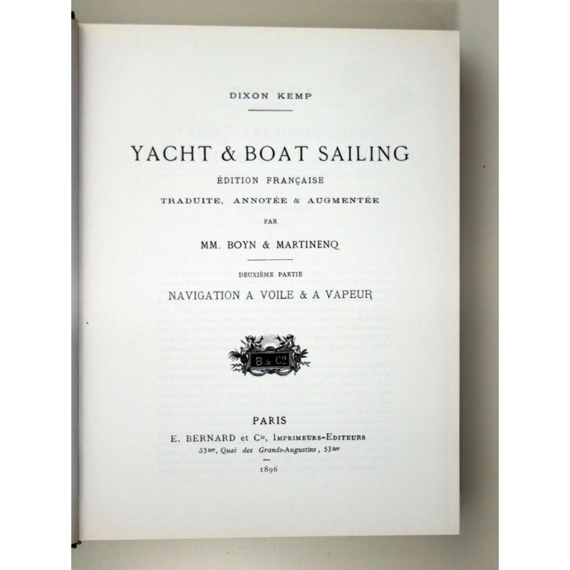 Dixon Kemp : Yacht & Boat Sailing. 2ème partie : Navigation à voile et à vapeur.