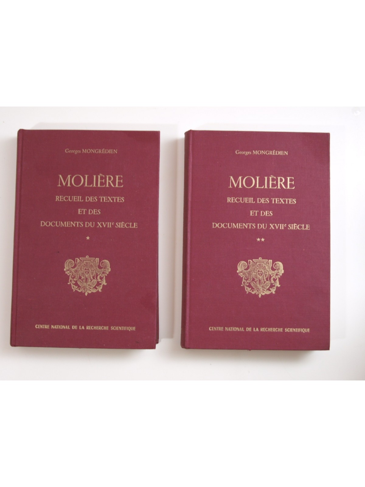 Mongrédien G. : Recueil des textes et des documents du XVIIe siècle relatifs à Molière. 2 tomes