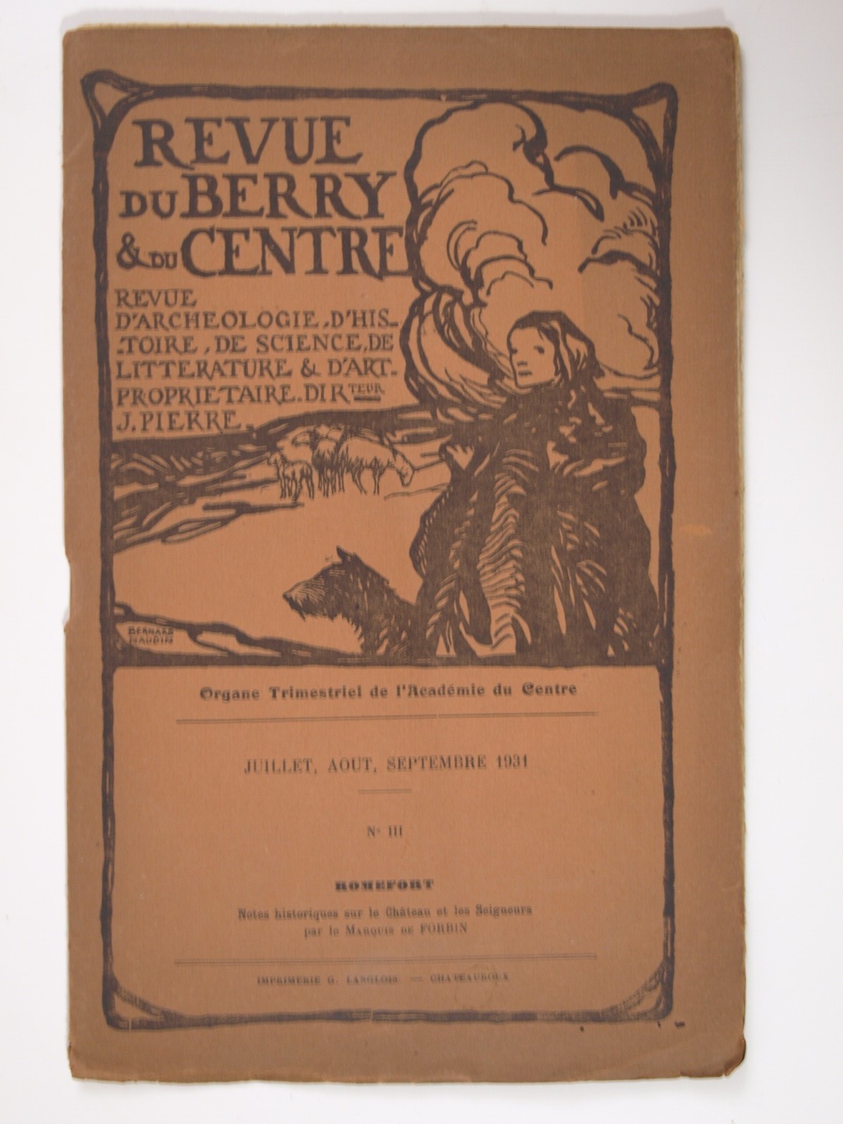 Forbin de Marquis : Romefort. Revue du Berry. Juillet