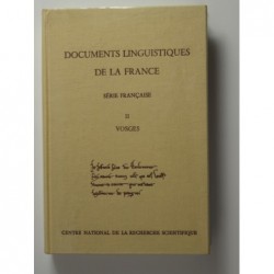 LANHER Jean : Documents linguistiques de la France. T.II :  Vosges