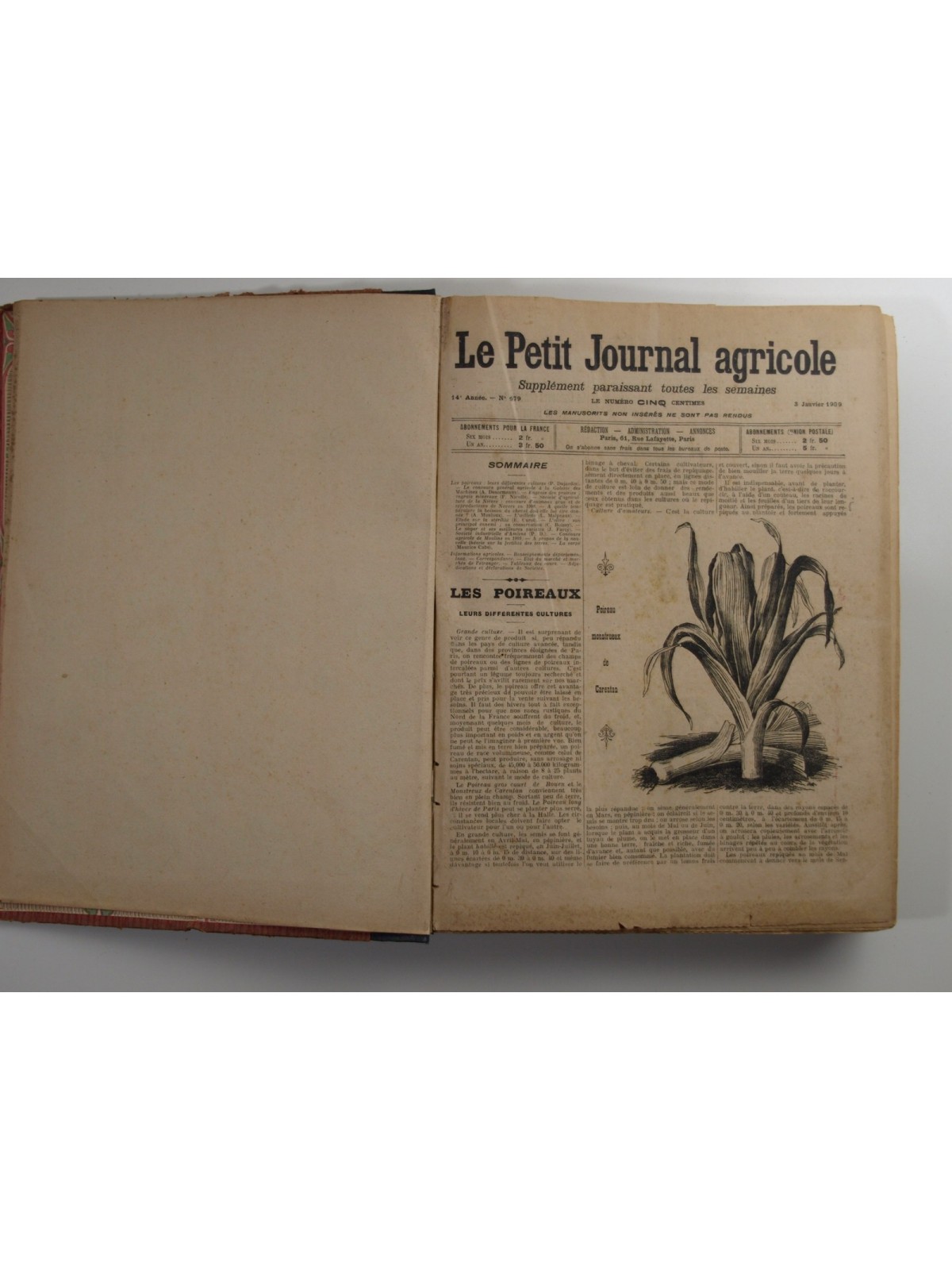 : Le Petit Journal agricole.  Année 1909