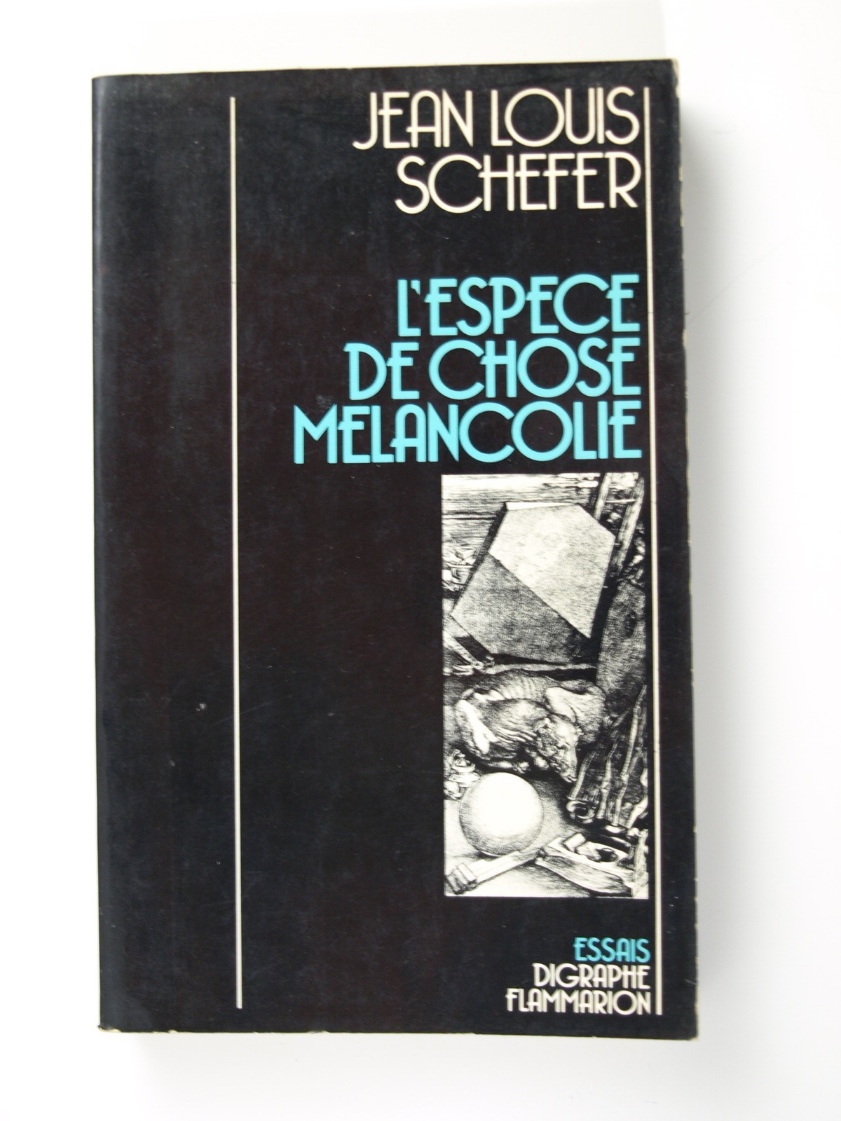 Schefer Jean-Louis : L'espèce de chose mélancolie