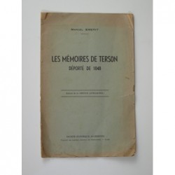 Emerit Marcel : Les mémoires de Terson déporté de 1848