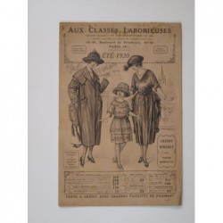 Aux classes laborieuses. Catalogue mode et divers. Été 1920