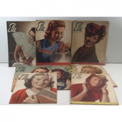 Lot magazine Pour Elle. L'hebdomadaire féminin. 8 numéros 1940-1941