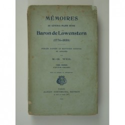 Mémoires du Général-Major Russe Baron de Löwenstern. Tome 1 (1776-1812)